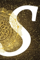 S: Personalized Dot Grid Bullet BUJO Notebook Journal Modern Gold Mandala Minimalist Initial Monogram Letter S- Many Usage Handy Travel Size For Boys Men Teens 1704413664 Book Cover