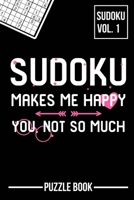 Sudoku Makes Me Happy You Not So Much Puzzle Book Volume 1: 200 Challenging Puzzles B08JF5G13Z Book Cover
