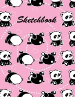 Sketchbook: Cute Sketchbook for Girls with Panda Bears, Unlined, Blank Notebook for Sketching, Journaling and Doodling, Beautiful Drawing Book for Creative Kids 1695167783 Book Cover