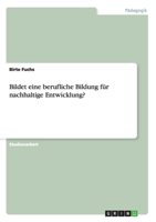 Bildet eine berufliche Bildung f�r nachhaltige Entwicklung? 3656181438 Book Cover