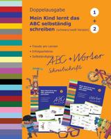 Mein Kind lernt das ABC selbständig schreiben: Doppelausgabe Schreibschrift schwarz-weiss 1726376389 Book Cover
