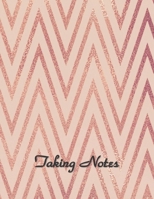 Taking Notes: Keep Your Note Taking and Resources Organized at Home or at Work in this Specially Designed Formatted Notebook - Pink Zigzag Cover Design 1653743271 Book Cover