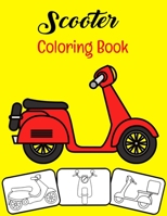 Scooter Livre de coloriage: Couleur et amusement, les enfants en apprendront davantage sur le scooter avec ce superbe livre de coloriage pour scoo B08Q6VT5T7 Book Cover