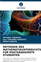 Methodik Des Mathematikunterrichts Für Postgraduierte Studenten 6207302133 Book Cover