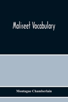 Maliseet Vocabulary 9354217001 Book Cover