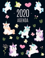 Bebé Unicornio Agenda 2020: Planificador Enero a Diciembre 2020 | 52 Semanas Enero a Diciembre 2020 (Spanish Edition) 1661786405 Book Cover
