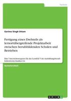 Fertigung eines Drehteils als lernort�bergreifende Projektarbeit zwischen berufsbildenden Schulen und Betrieben: Eine Unterrichtssequenz f�r das Lernfeld 5 des Ausbildungsberufs Industriemechaniker/-i 3668778639 Book Cover