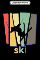 Composition Notebook: Vintage Ski Skiing Skier retro Gift Premium Journal/Notebook Blank Lined Ruled 6x9 100 Pages 1706468563 Book Cover