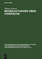 Beobachtungen �ber Harnische 3111188051 Book Cover