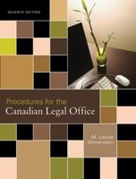 Procedures for the Canadian Legal Office 0176440712 Book Cover