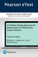 A Problem Solving Approach to Mathematics for Elementary School Teachers 0136846998 Book Cover