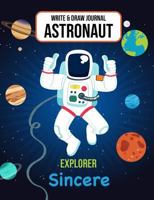 Write & Draw Astronaut Explorer Sincere: Outer Space Primary Composition Notebook Kindergarten, 1st grade & Second Grade Boy Student Personalized Gift 179878405X Book Cover