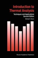 Introduction to Thermal Analysis 1402004729 Book Cover