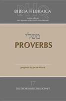 Biblia Hebraica Quinta: Fourth Fascicle, Proverbs 3438052776 Book Cover