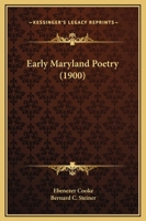 Early Maryland Poetry (1900) 110405101X Book Cover