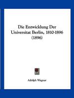 Die Entwicklung Der Universitat Berlin 3741184268 Book Cover