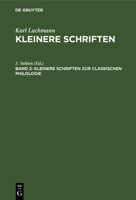 Kleinere Schriften Zur Classischen Philologie 374461719X Book Cover