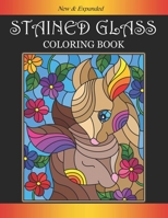 Stained Glass Coloring Book: Beautiful Animal Designs for Relaxation and Stress Relief, Stained Glass Coloring B08Z843RBF Book Cover