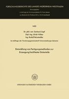 Entwicklung Von Fertigungsmethoden Zur Erzeugung Hochfester Sinterteile 3663062872 Book Cover