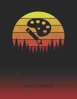 Daily Planner: Art Teacher | 2020 - 2021 Daily Planner For 1 Year Of Planning | Retro Vintage Sunset Cover | January 20 - December 20 | Organizer ... | Plan Days, Set Goals & Get Stuff Done 1692278185 Book Cover