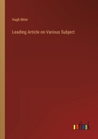 Leading Article on Various Subject 3368128647 Book Cover
