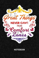 Great Things Never Came From Comfort Zones: Entrepreneur NOTEBOOK Grid-lined 6x9 - Business Journal A5 Gridded - Capitalist Planner Motivation Saying 120 Pages SQUARED - Become Rich Diary Business Mot 1704323509 Book Cover
