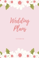 Wedding Plans Notebook: Pink floral wedding lined paperback jotter 1691034320 Book Cover