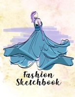 Fashion Sketchbook: Fashion Design Sketch Book with Silhouette Figure Templates (Glam) 1677406666 Book Cover