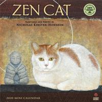 Zen Cat 2020 Mini Calendar: Paintings and Poetry by Nicholas Kirsten-Honshin 1631365061 Book Cover