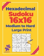 Hexadecimal Sudoku 16x16 Medium To Hard - Large Print: Logic Games For Adults B089TWQ9FY Book Cover