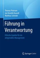 Fuhrung in Verantwortung: Ethische Aspekte Fur Ein Zeitgemaes Management 3658168323 Book Cover