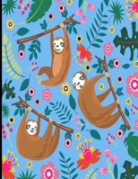 Amanda: Light Blue Sloth Sketch Book, 366 Pages Sketch Pad, Sloth Sketchbook, Cute Sloth Cover Drawing Book 1710986719 Book Cover