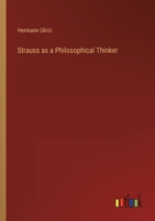 Strauss as a Philosophical Thinker 3368817507 Book Cover