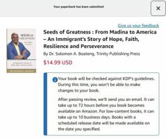Seeds of Greatness: From Madina to America – An Immigrant's Story of Hope, Faith, Resilience and Perseverance B0H68ZQRCL Book Cover