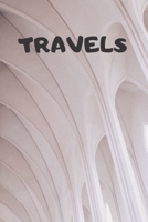 Travels: 90 Pages of 6 X 9 Inch Bound Top Half White Blank Bottom Half College Ruled 169249371X Book Cover