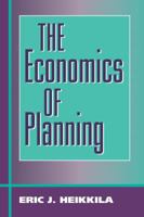 The Economics of Planning 0882851624 Book Cover