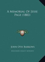 A Memorial Of Jesse Page 1169620752 Book Cover