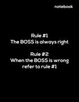 Notebook: The BOSS is always right notebook. Blank paper 110 pages journal for notes and sketching. 1709191503 Book Cover