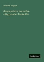 Geographische Inschriften Alt Gyptischer Denkm Ler 3846006025 Book Cover
