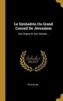 Le Synhedrin Ou Grand Conseil de J�rusalem: Son Origine Et Son Histoire... 1022369105 Book Cover
