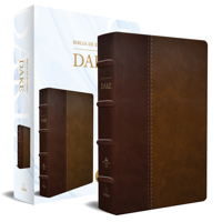 RVR 1960 Biblia de estudio Dake, tamaño grande, piel duotono marrón / Spanish RV R 1960 Dake Study Bible, Large Size, Duotone Brown Leather 1644733684 Book Cover