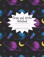 Draw and Write Notebook Primary Ruled 8.5" x 11" in / 21.59 x 27.94 cm: Children's Composition Book, Colorful Planets in Space Cover, P867 1078363366 Book Cover