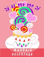 Mandala Coloriage: coloriage adulte et enfant gros motifs, anti stress;gâteau, fruit, crème glacée..(mandala fleur enfant)coloriage fleur B08D51CFZP Book Cover