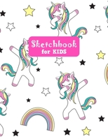 Sketchbook for Kids: Cute Unicorn Large Sketch Book for Drawing, Writing, Painting, Sketching, Doodling and Activity Book- Birthday and Christmas Gift Ideas for Kids, Girls, Boys, Teens and Women - Li 1655636057 Book Cover