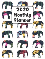 2020 Monthly Planner: Elephant 12 Month Planner Calendar Organizer Agenda with Habit Tracker, Notes, Address, Password, & Dot Grid Pages 1692469169 Book Cover