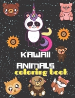 kawaii animals coloring book: Cute Kawaii Animals panda bear frog cat dog unicorns Dinosaurs Fruits Coloring Book for kids girls and boys of all Ages ... japanese style, My First Animal Coloring Book B08RH7MK6M Book Cover