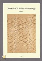 Journal of African Archaeology 5 (2) 3937248099 Book Cover