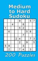 Medium to Hard Sudoku 200 Puzzles 1979959293 Book Cover