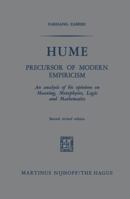 Hume: Precursor of Modern Empiricism 9401502080 Book Cover