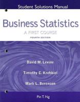 Business Statistics: A First Course--Student Solutions Manual 013185173X Book Cover